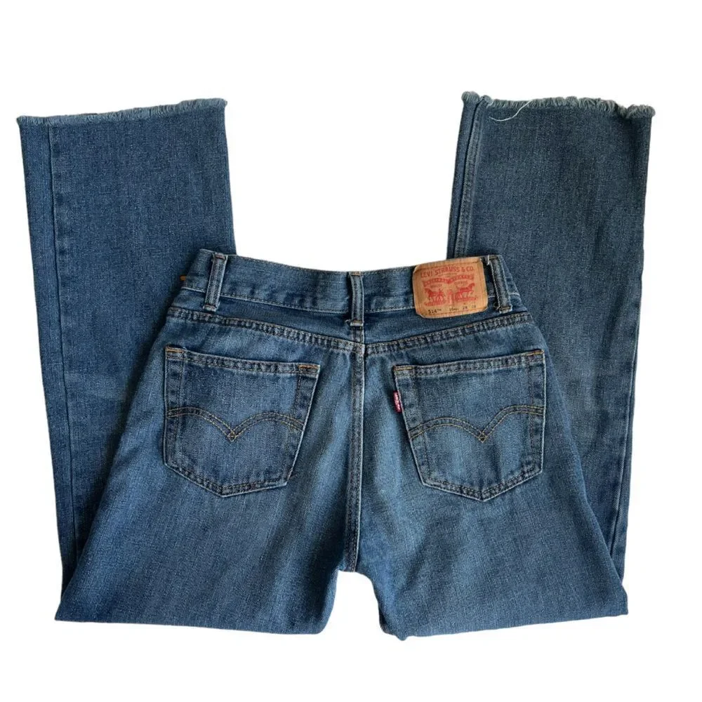 Levi’s 514 Slim Straight Raw Hem Jeans Boys sz 16
